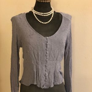 Dusty blue blouse